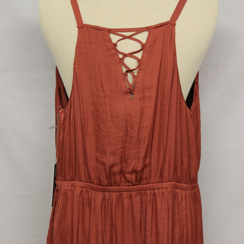 Jennifer Lopez Ruffle Faux-Wrap Dress - Red - Picture 5 of 6